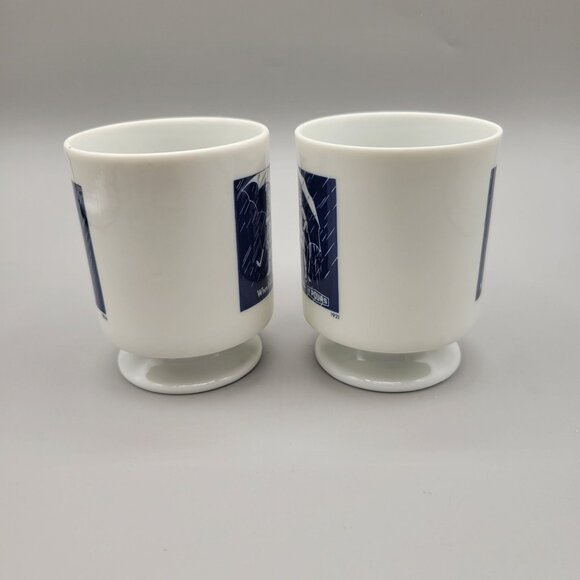 The Morton Salt Girls Pedestal Coffee Cups Set 150 Year Anniversary Advertising - Picture 5 of 6